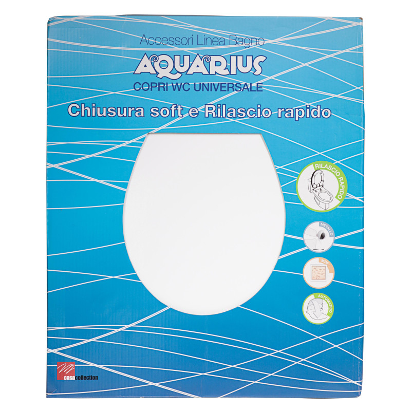 Set di 5 Assi WC Chiusura Soft Quick Release Resistenti