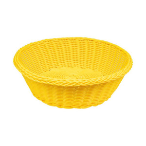 Set di 6 Cestini Pp Rotondo Cm 27x27 Giallo