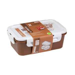 Zoom Set di 6 Lunchbox 2 Scomparti 1000ml Marrone Pnp
