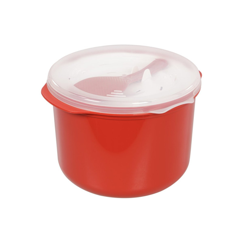 Set di 6 Cuoci Riso Microonde 2,8 Lt Rosso Pratici e Veloci