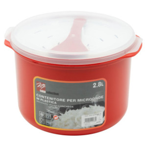 Zoom Set di 6 Cuoci Riso Per Microonde 2,8 Lt Rosso