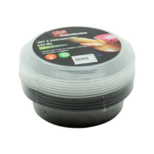 Zoom Set di 6 confezioni 6 Pz Contenitori Tondi 650 Ml