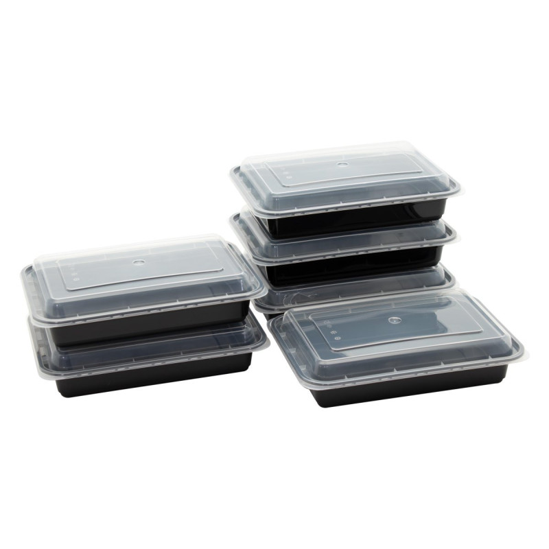 Set 6 Confezioni 6 Contenitori Rettangolari 650 ml Pratici