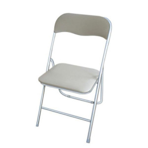 Set di 6 Sedie Pieghevoli Monocolore Beige 44x45x79 cm Metallo