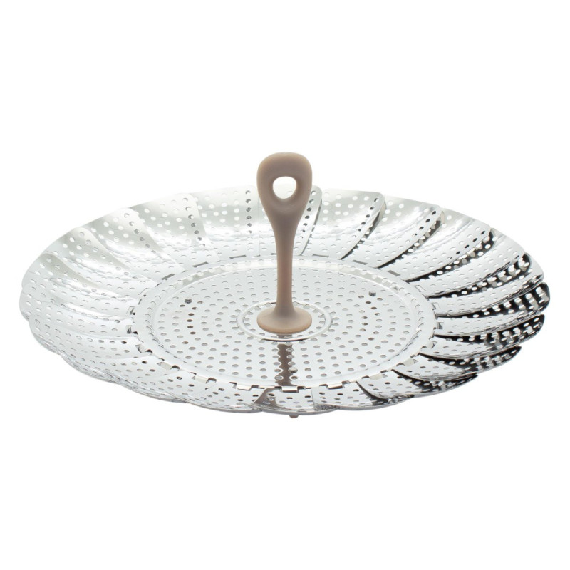 Set di 4 Cestelli Cuocivapore 28 cm Acciaio con Piedini e Pomolo