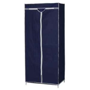 Set di 5 Armadi In Tessuto Tnt Con Ripiano 70x45x160 Cm Blu