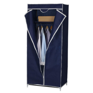 Zoom Set di 5 Armadi In Tessuto Tnt Con Ripiano 70x45x160 Cm Blu