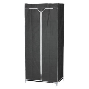 Set di 5 Armadi In Tessuto Tnt Con Ripiano 70x45x160 Cm Grigio