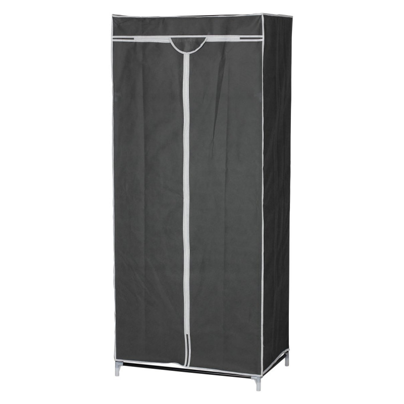 Set di 5 Armadi in Tessuto TNT con Ripiano 70x45x160 cm Grigio