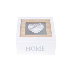 Set di 4 Scatole Portatutto Quadrata Faith 23x17x8