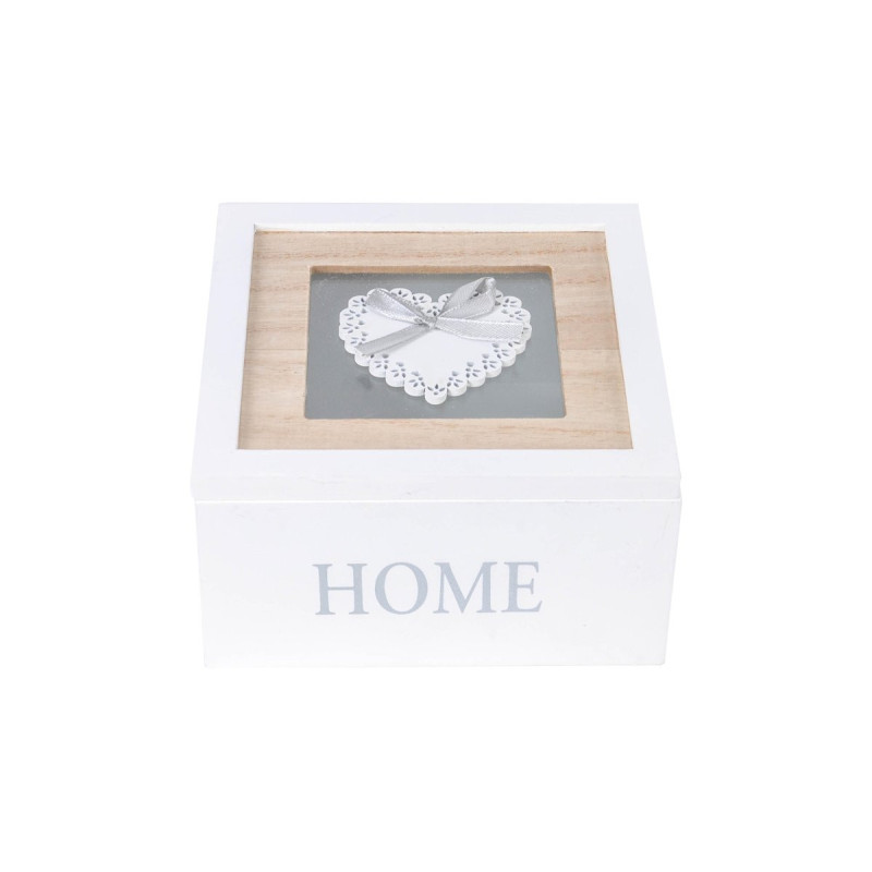 Set di 4 Scatole Portatutto Quadrata Faith 23x17x8 cm Design