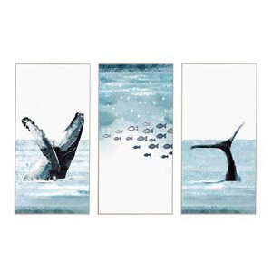 Set di 6 Stampe Su Tela Wide Sea Con Cornice In Mdf 40x60