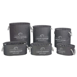 Set di 2 confezioni 6 Pz Portatutto Storage Limited Edition Grigio Scuro