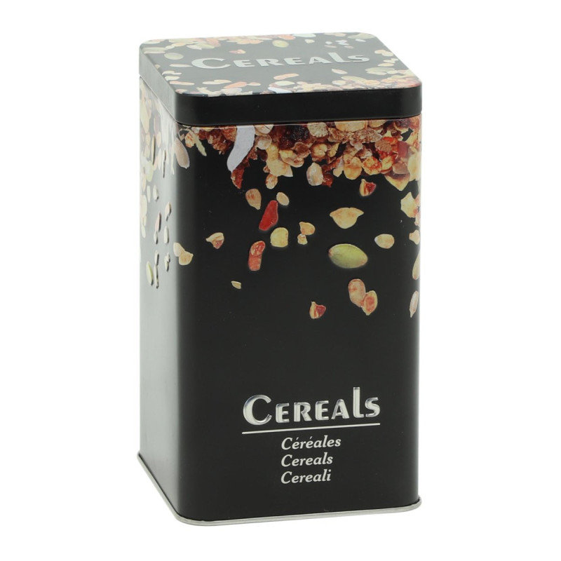Set di 6 Scatole Latta Rettangolari Decorazione Ceramica 10x10x17,5