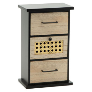 Set di 6 Mini Cassettiere Portaoggetti Con 3 Cassetti Vienna 26x16x9,5