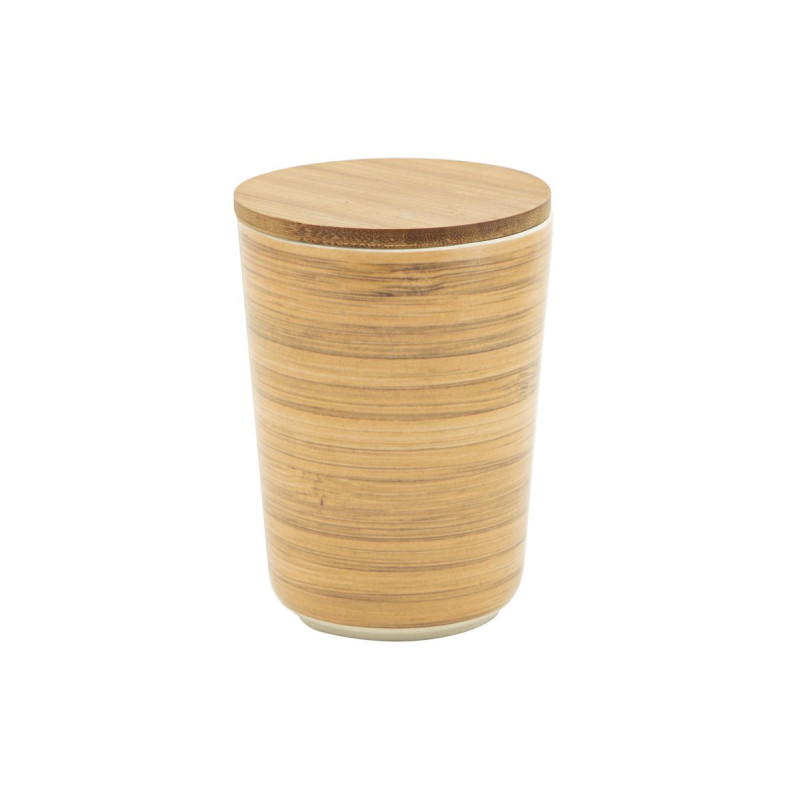 Set di 6 Barattoli Con Tappo Woody 10x14 Cm Bamboo