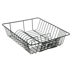 Set di 6 Cassette Scolaposate Cuisine 39x33x10 Cm Filo Metallico Nero