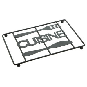 Set di 6 Appoggiapentole Rettangolare 22x15 Cusine Nero