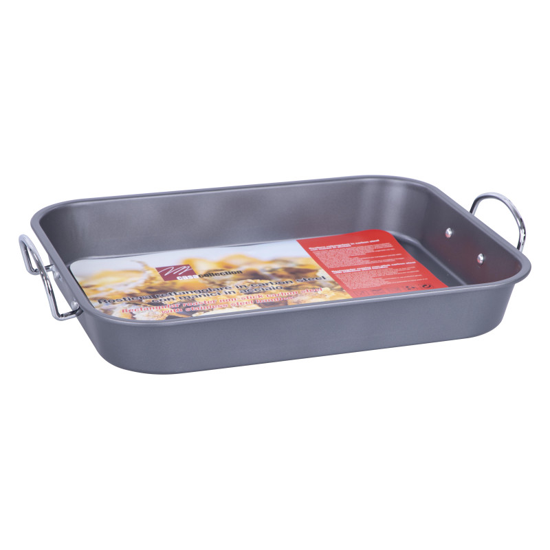 Set di 6 Rostiere 37x28 cm con Manici Acciaio - Cottura Perfetta