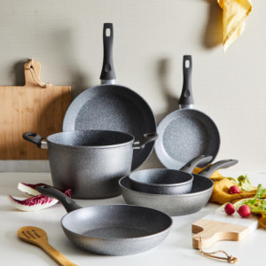 Zoom Set di 6 Padelle Silver Rock 28 Cm