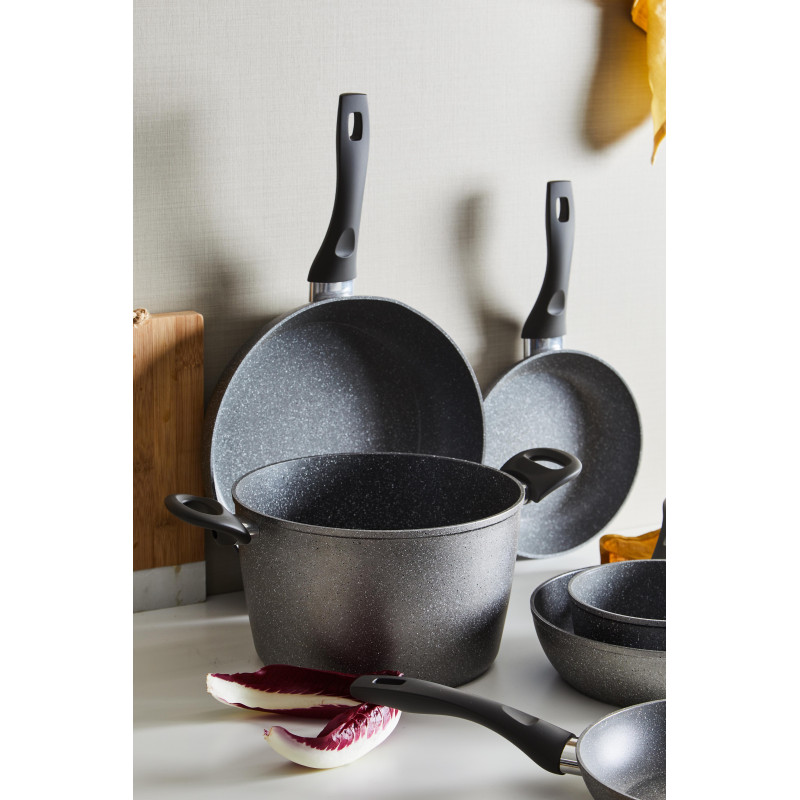 Set 6 pentole Silver Rock 24cm antiaderenti cucina moderna pratica