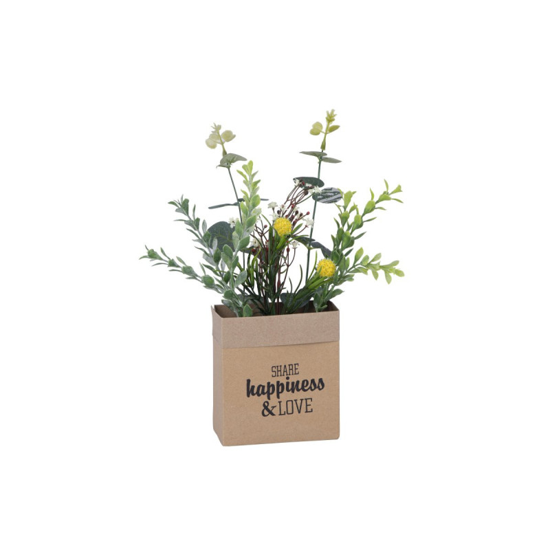 Set 6 piantine decorative artificiali Home Made con busta 11,5cm