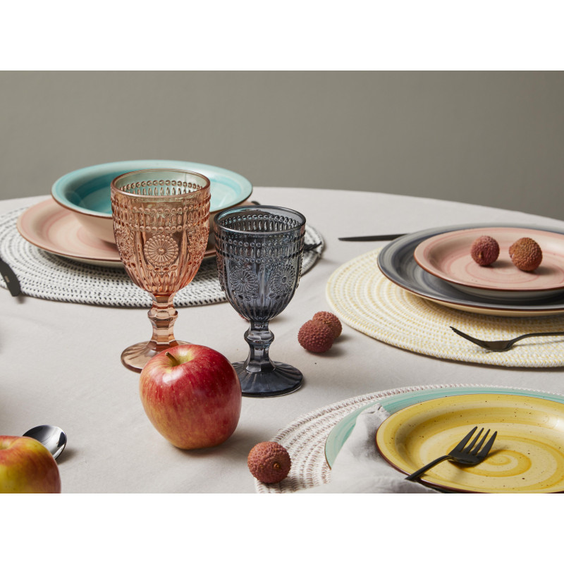 Set 6 confezioni 24 posate Dorset acciaio nero 18/0 cucina elegante