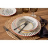 Set 6 confezioni 24 posate Dorset acciaio nero 18/0 cucina elegante