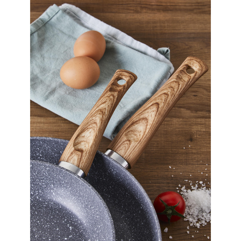 Set 6 confezioni 2 padelle Ortles 24-28cm alluminio forgiato cucina