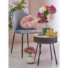 Set 4 Sedie imbottite Bonnie velluto blu avio 45x55x82cm moderne