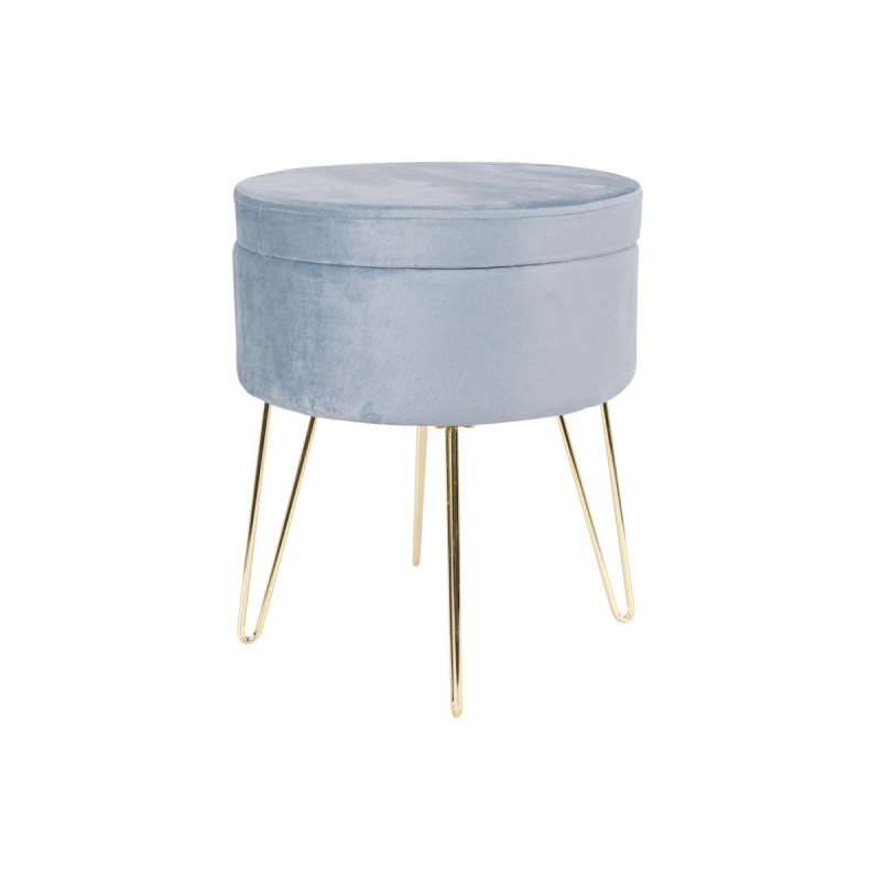 Set 3 Sgabelli rotondi Orlando 37,5x45cm grigi con coperchio