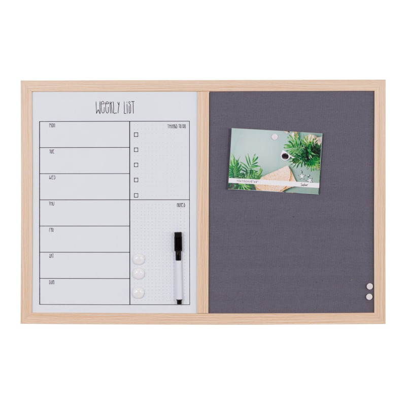 Set 6 Weekly Planner con Memo Board Magnetico Looky 40x60cm