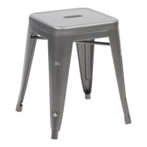 Set di 4 Sgabelli Bar Victoria Small Silver 38x38x45,5