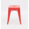Set 4 Sgabelli Bar Victoria Small 38x38x45,5cm rossi moderni