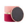 Set 2 Pouf contenitore Jolene 37x37x42cm rosa burgundy arredo