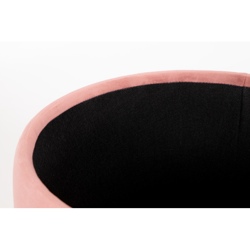 Set 2 Pouf contenitore Jolene 37x37x42cm rosa burgundy arredo