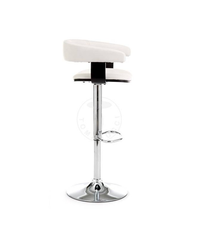 Sgabello in pelle ecologica Casting White - set da 2 bianco