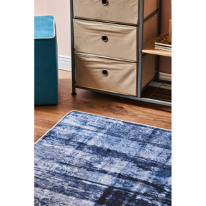 Zoom Set di 5 Tappeti In Poliestere Nowell 50x80 Cm Blu