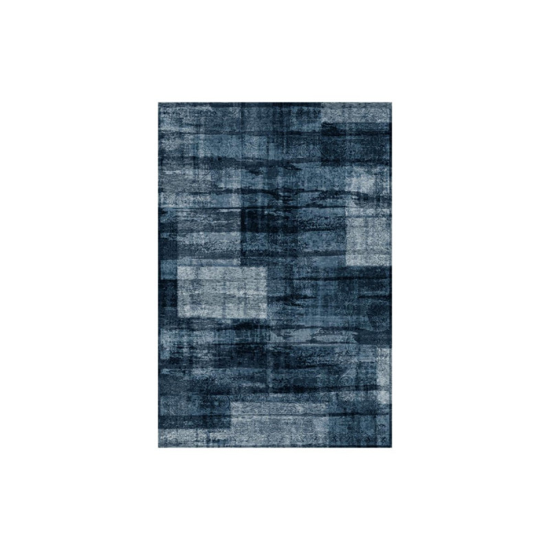 Set 4 Tappeti Nowell 60x110cm blu poliestere arredo casa