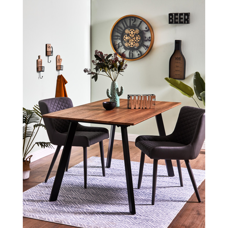Set di 2 Tappeti Randall 140x200 cm Grigio in Poliestere