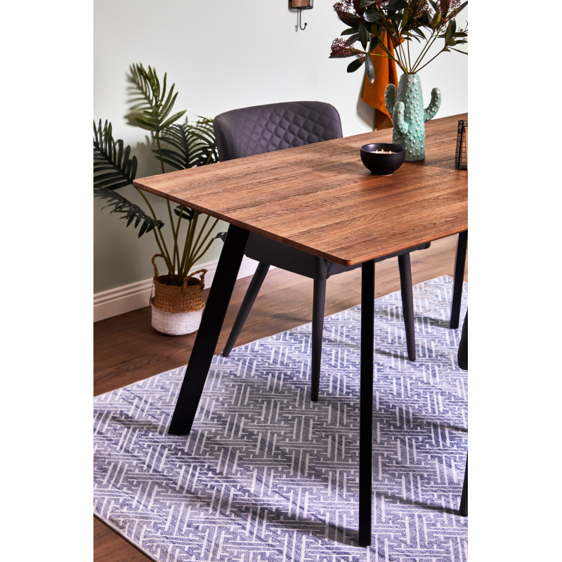 Set di 2 Tappeti Randall 140x200 cm Grigio in Poliestere