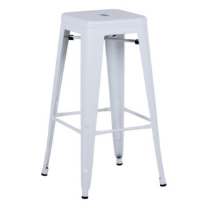 Set di 5 Sgabelli Bar Elisabeth Bianco 42x42x76