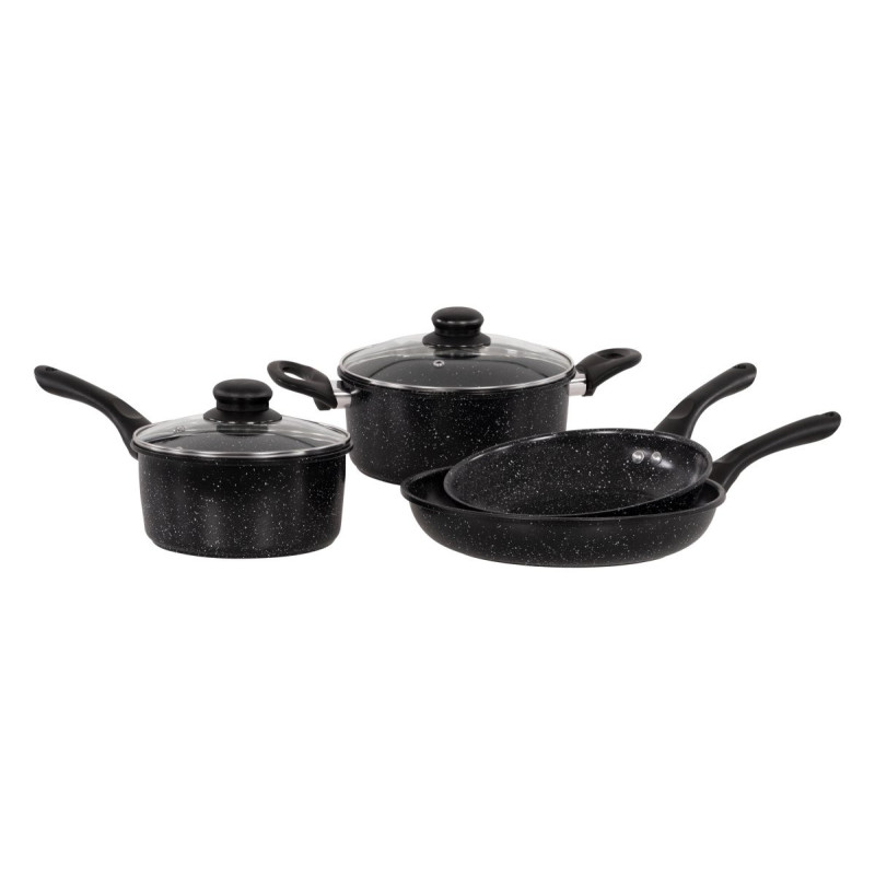 Set 4 Batterie 6pz Black Iron in Carbon Steel cucina professionale