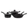Set 4 Batterie 6pz Black Iron in Carbon Steel cucina professionale