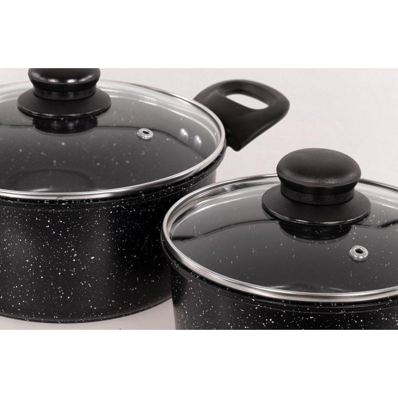 Set 4 Batterie 6pz Black Iron in Carbon Steel cucina professionale