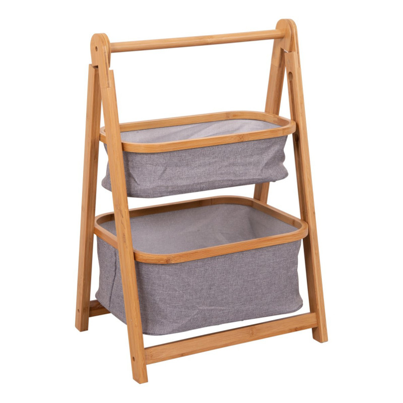 Set 6 Scaffali Portaoggetti 2 ripiani Nakhon H68 grigio salvaspazio