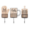 Set 6 Appendini 1 Gancio Home Kitchen MDF/metallo assortiti