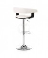 Sgabello in pelle ecologica Casting White - set da 2 bianco