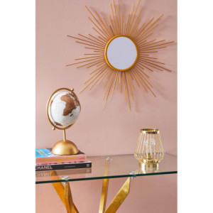 Zoom Set di 4 Mappamondi Eteria 19x16x30,5 Cm Oro/bianco