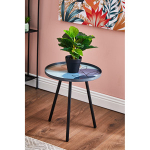 Zoom Set di 6 Tavolini Tondo 3 Gambe Mira Grey D35 H40 Grigio/nero